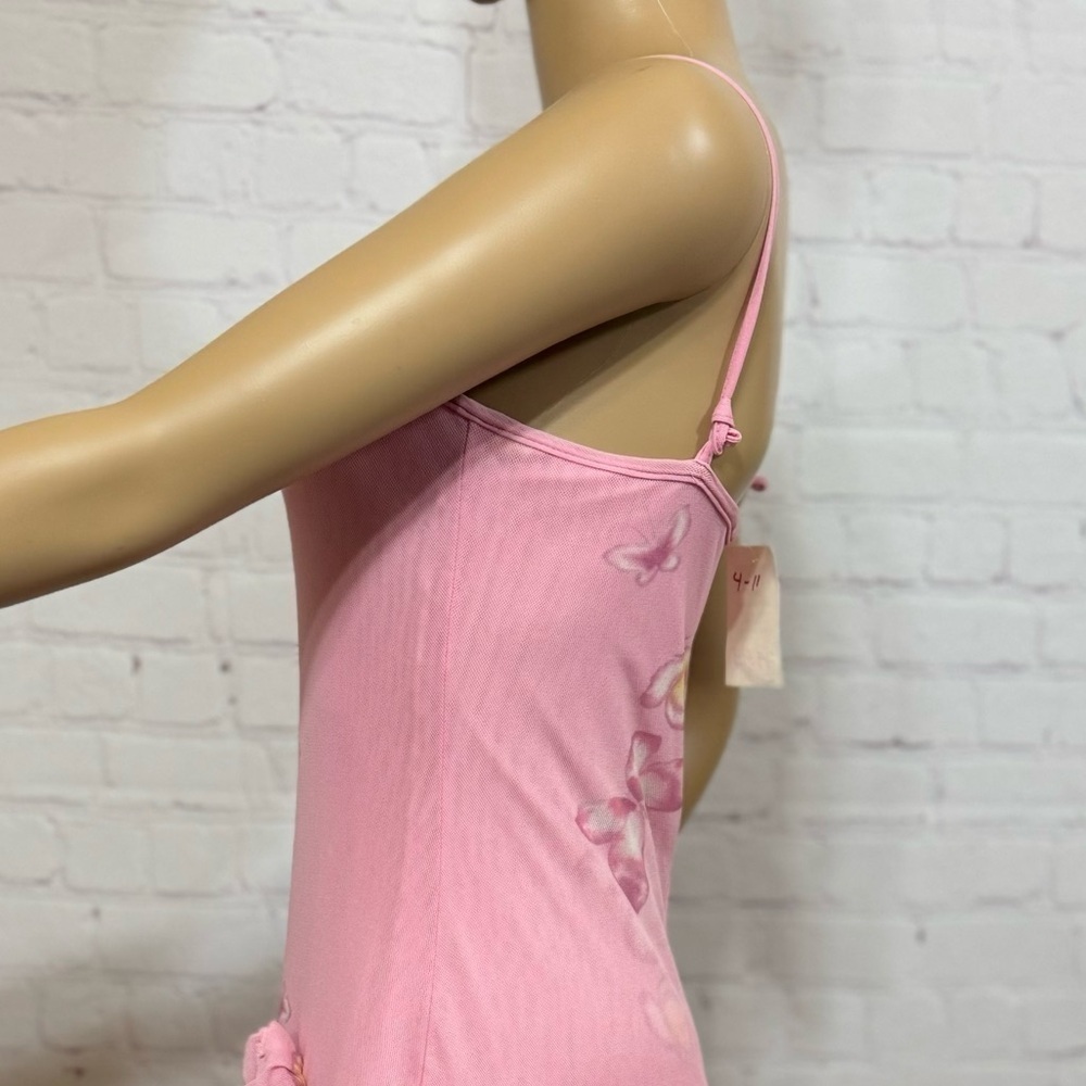 ARDEN B Spaghetti strap dress tiered mesh butterfly prints Small nwt Y2K Vintage - Picture 8 of 16